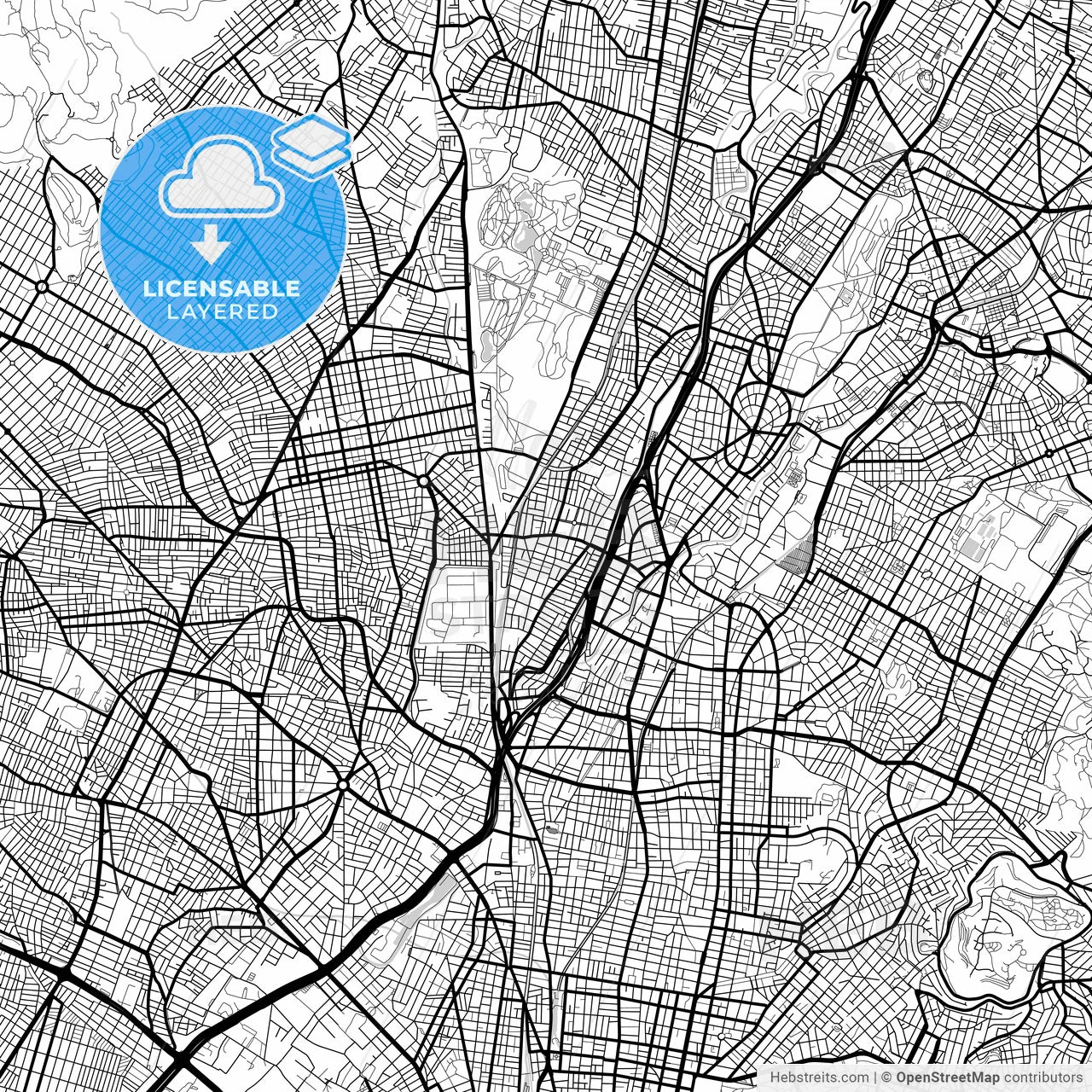 Layered PDF map of Agioi Anargyroi, Attica, Greece
