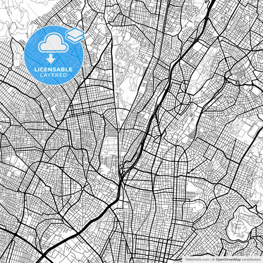 Layered PDF map of Agioi Anargyroi, Attica, Greece