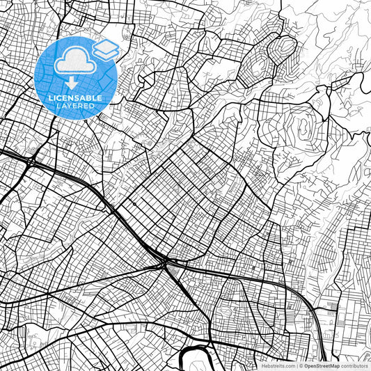 Layered PDF map of Vrilissia, Attica, Greece