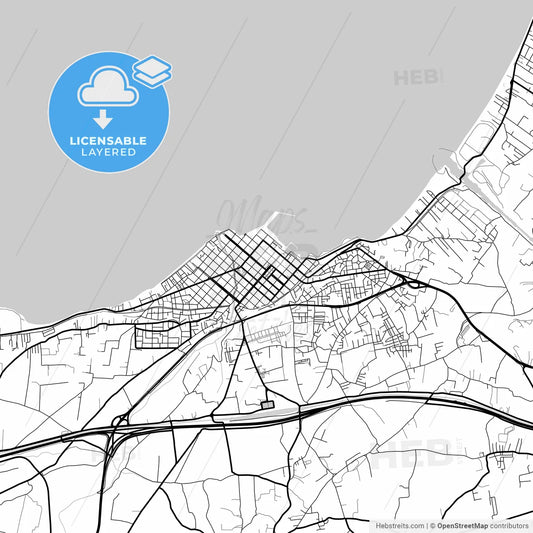 Layered PDF map of Corinth, Peloponnese, Greece