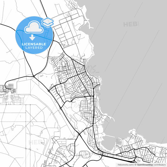 Layered PDF map of Reykjanesbær, Reykjanesbær, Iceland