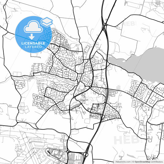 Layered PDF map of Swords, Fingal, Ireland