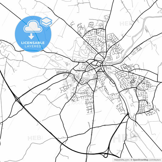 Layered PDF map of Navan, County Meath, Ireland