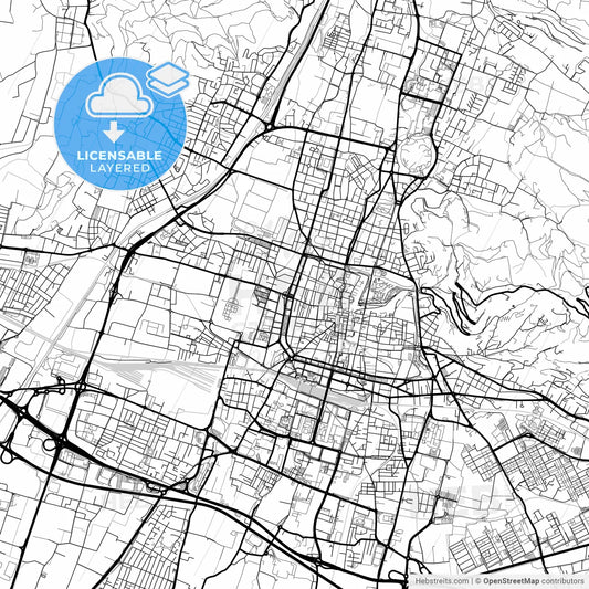 Layered PDF map of Brescia, Lombardy, Italy