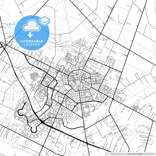 Layered PDF map of Latina, Lazio, Italy
