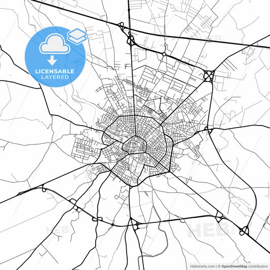 Layered PDF map of Andria, Apulia, Italy