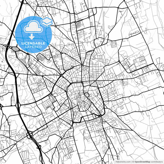 Layered PDF map of Udine, Friuli-Venezia Giulia, Italy