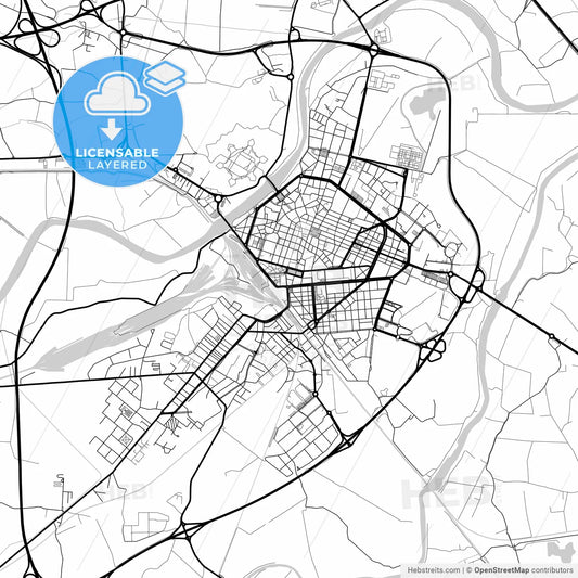 Layered PDF map of Alessandria, Piedmont, Italy