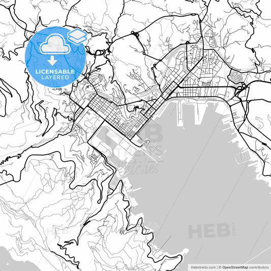 Layered PDF map of La Spezia, Liguria, Italy