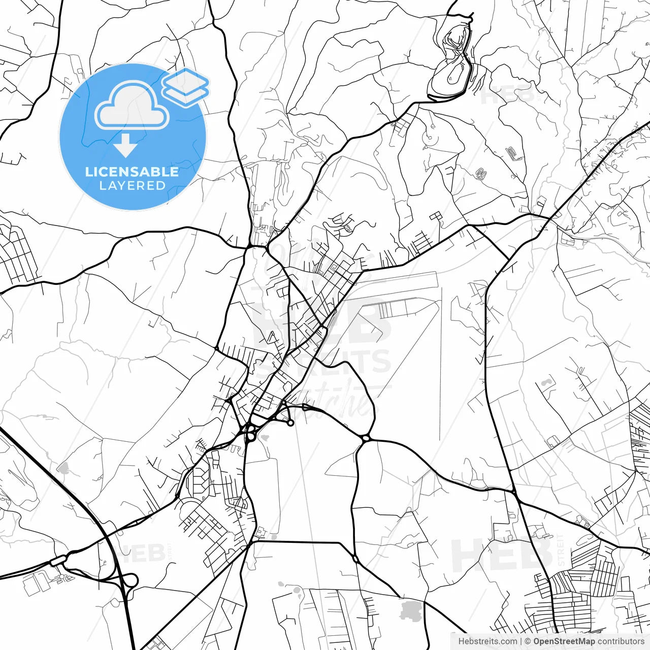 Layered PDF map of Guidonia Montecelio, Lazio, Italy