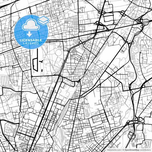 Layered PDF map of Sesto San Giovanni, Lombardy, Italy