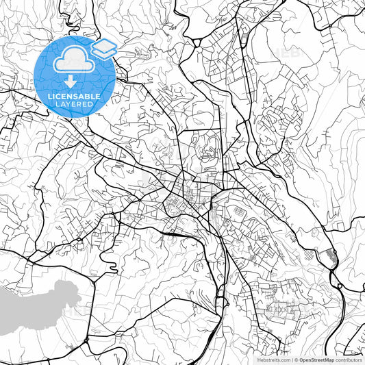 Layered PDF map of Varese, Lombardy, Italy