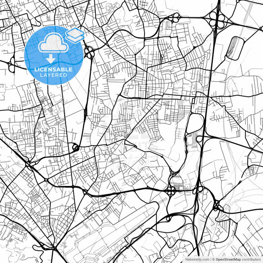 Layered PDF map of Casoria, Campania, Italy