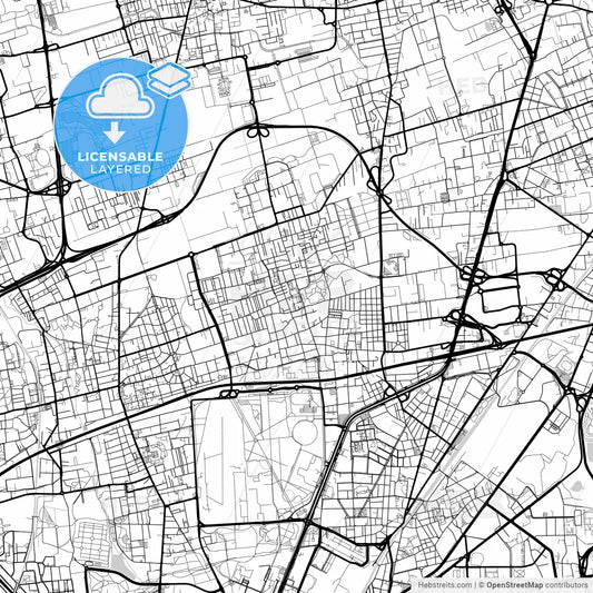 Layered PDF map of Cinisello Balsamo, Lombardy, Italy
