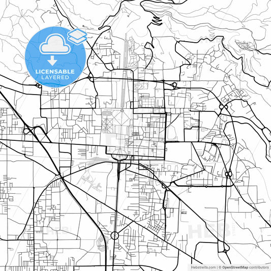 Layered PDF map of Caserta, Campania, Italy