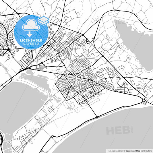 Layered PDF map of Quartu Sant Elena, Sardinia, Italy