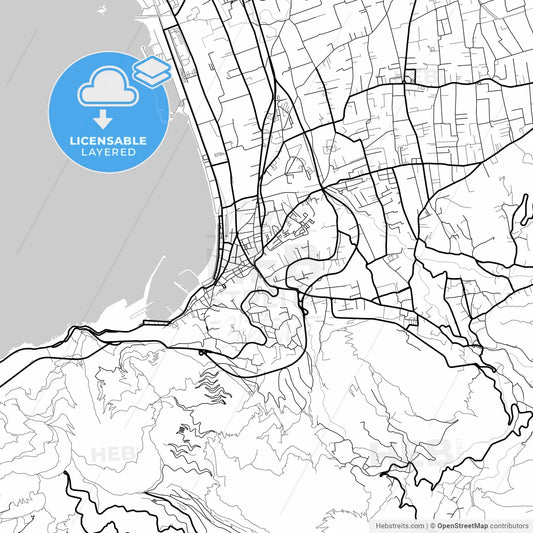 Layered PDF map of Castellammare di Stabia, Campania, Italy