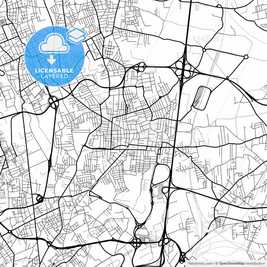 Layered PDF map of Afragola, Campania, Italy