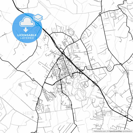 Layered PDF map of Pomezia, Lazio, Italy