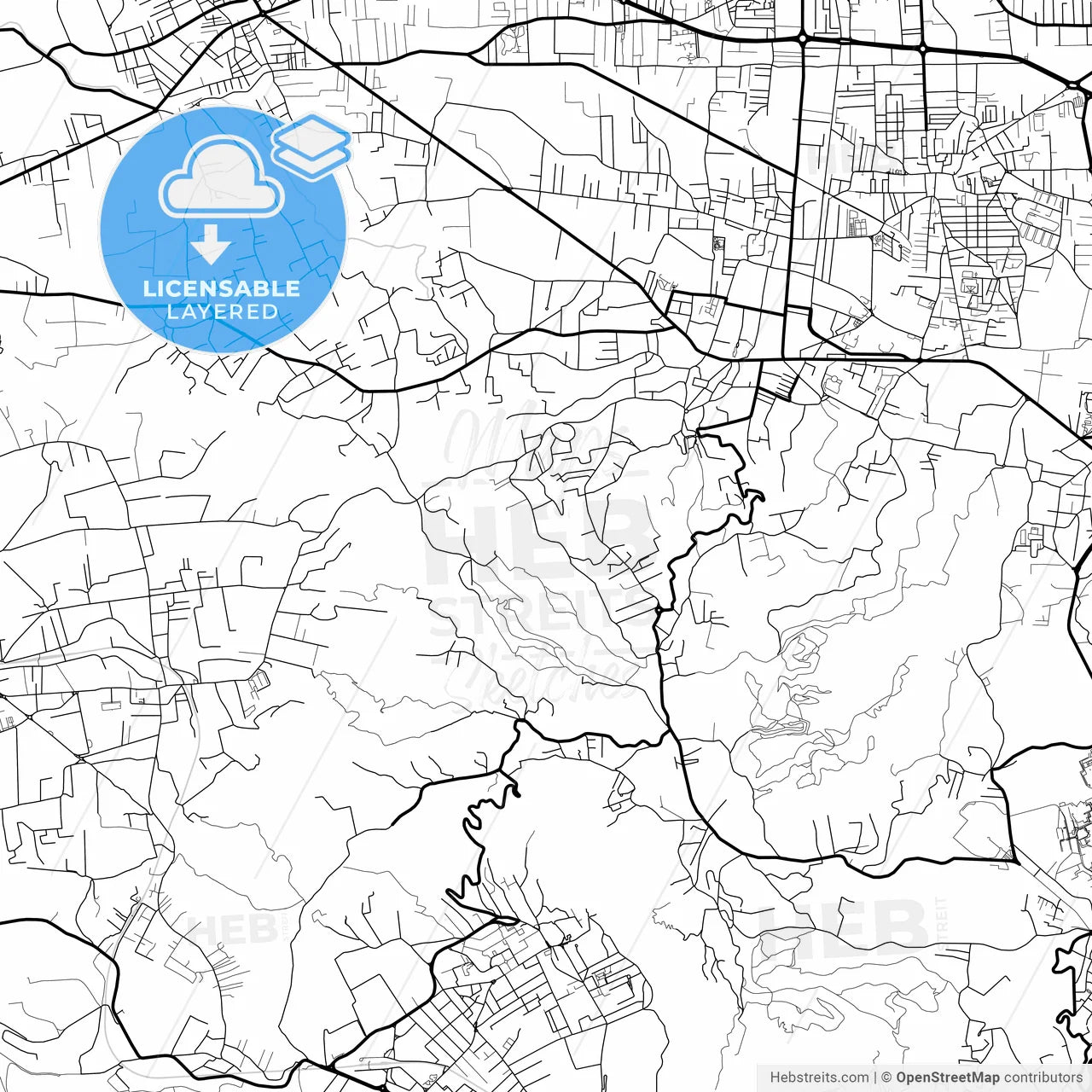 Layered PDF map of Marano di Napoli, Campania, Italy