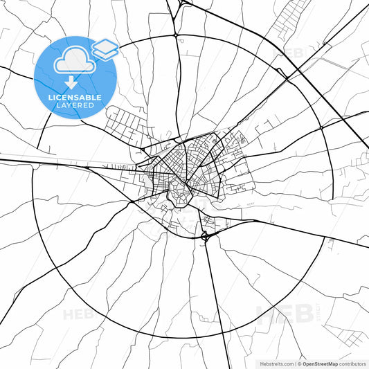 Layered PDF map of Bitonto, Apulia, Italy