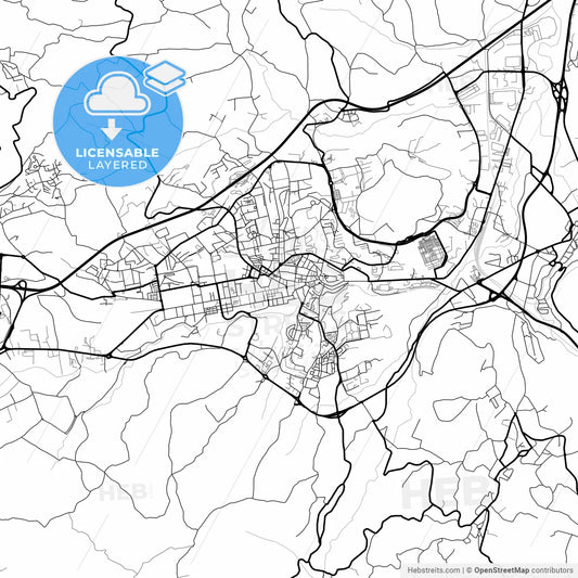 Layered PDF map of Avellino, Campania, Italy