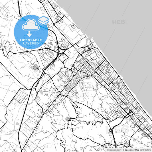 Layered PDF map of Montesilvano, Abruzzo, Italy