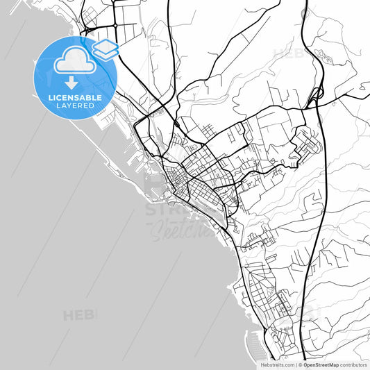 Layered PDF map of Civitavecchia, Lazio, Italy