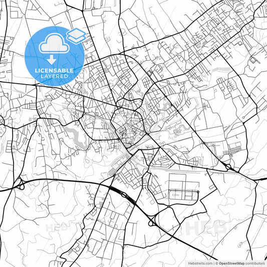 Layered PDF map of Pordenone, Friuli-Venezia Giulia, Italy