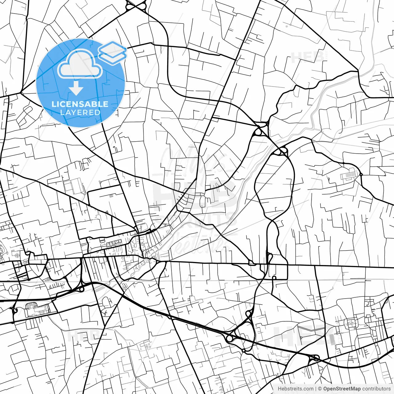Layered PDF map of Scafati, Campania, Italy
