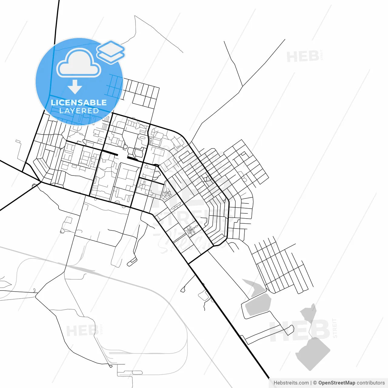 Layered PDF map of Satpayev, Karagandy Region, Kazakhstan