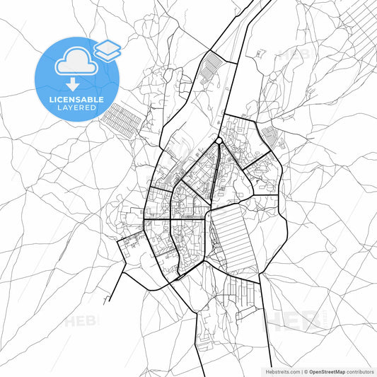 Layered PDF map of Stepnogorsk, Akmola Province, Kazakhstan