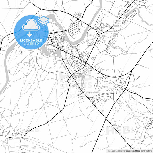 Layered PDF map of Druskininkai, Alytus County, Lithuania