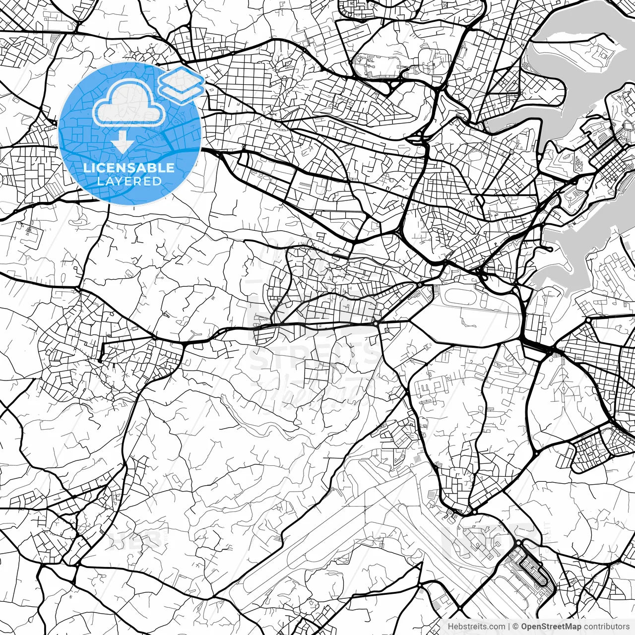 Layered PDF map of Qormi, Southern Region, Malta