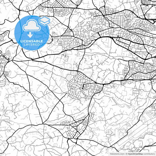 Layered PDF map of Żebbuġ, Southern Region, Malta