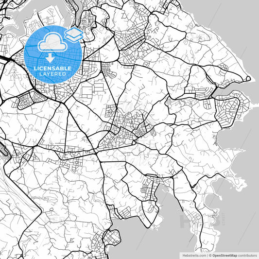 Layered PDF map of Żejtun, South Eastern Region, Malta