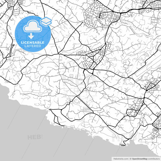 Layered PDF map of Siġġiewi, Southern Region, Malta