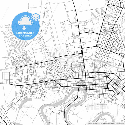 Layered PDF map of Tiraspol, Transnistria, Moldova