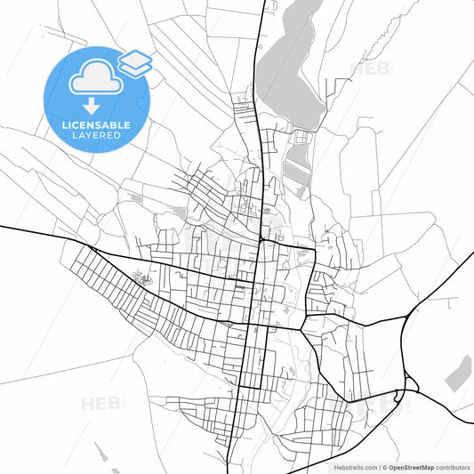 Layered PDF map of Comrat, Gagauzia, Moldova