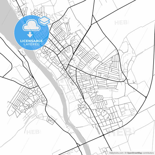 Layered PDF map of Dubăsari, Transnistria, Moldova
