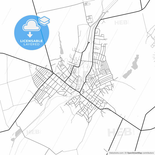 Layered PDF map of Ceadâr-Lunga, Gagauzia, Moldova