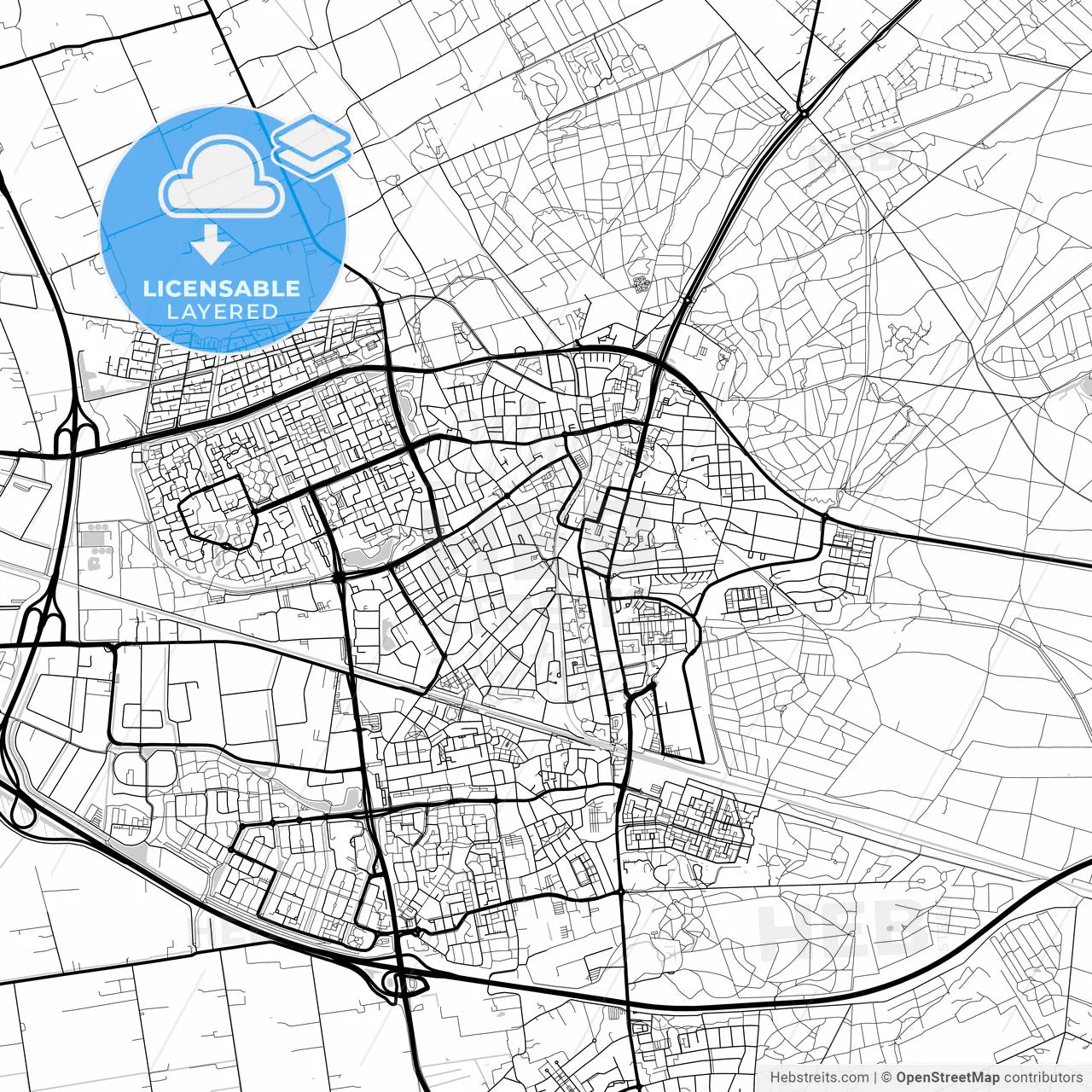 Layered PDF map of Ede, Gelderland, Netherlands