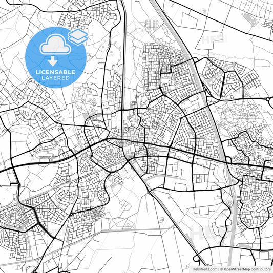 Layered PDF map of Helmond, North Brabant, Netherlands
