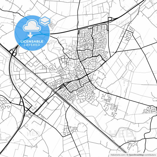 Layered PDF map of Meierijstad, North Brabant, Netherlands