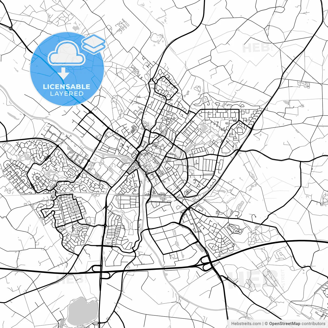 Layered PDF map of Doetinchem, Gelderland, Netherlands