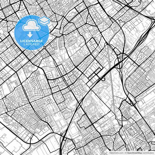 Layered PDF map of Rijswijk, South Holland, Netherlands