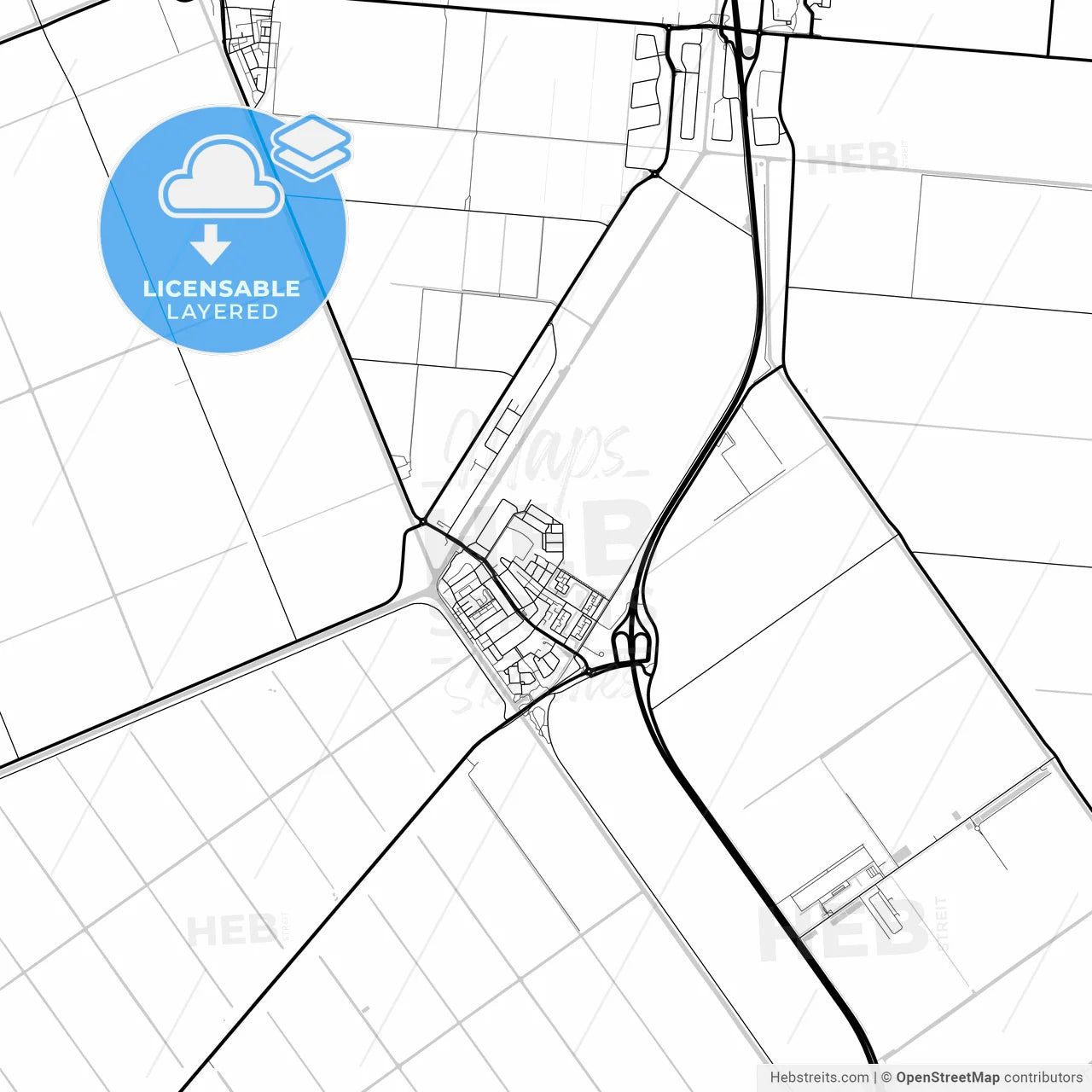 Layered PDF map of Hollands Kroon, North Holland, Netherlands