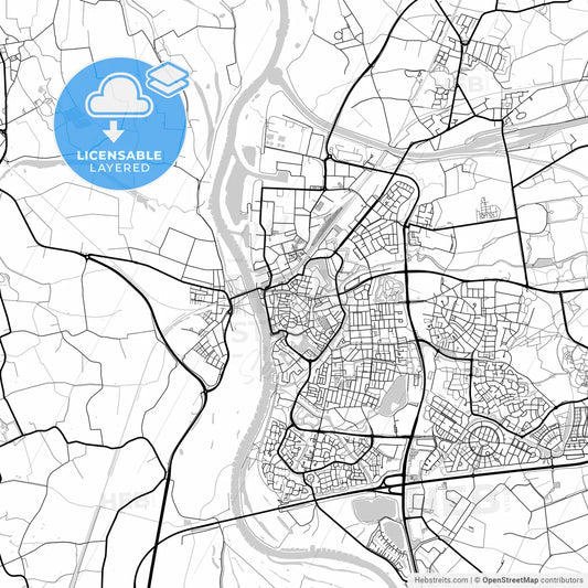 Layered PDF map of Zutphen, Gelderland, Netherlands
