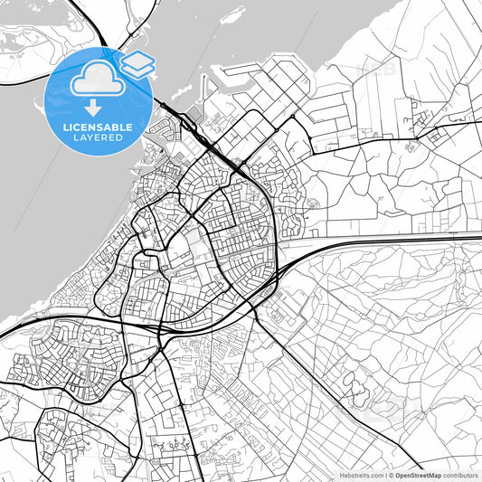 Layered PDF map of Harderwijk, Gelderland, Netherlands