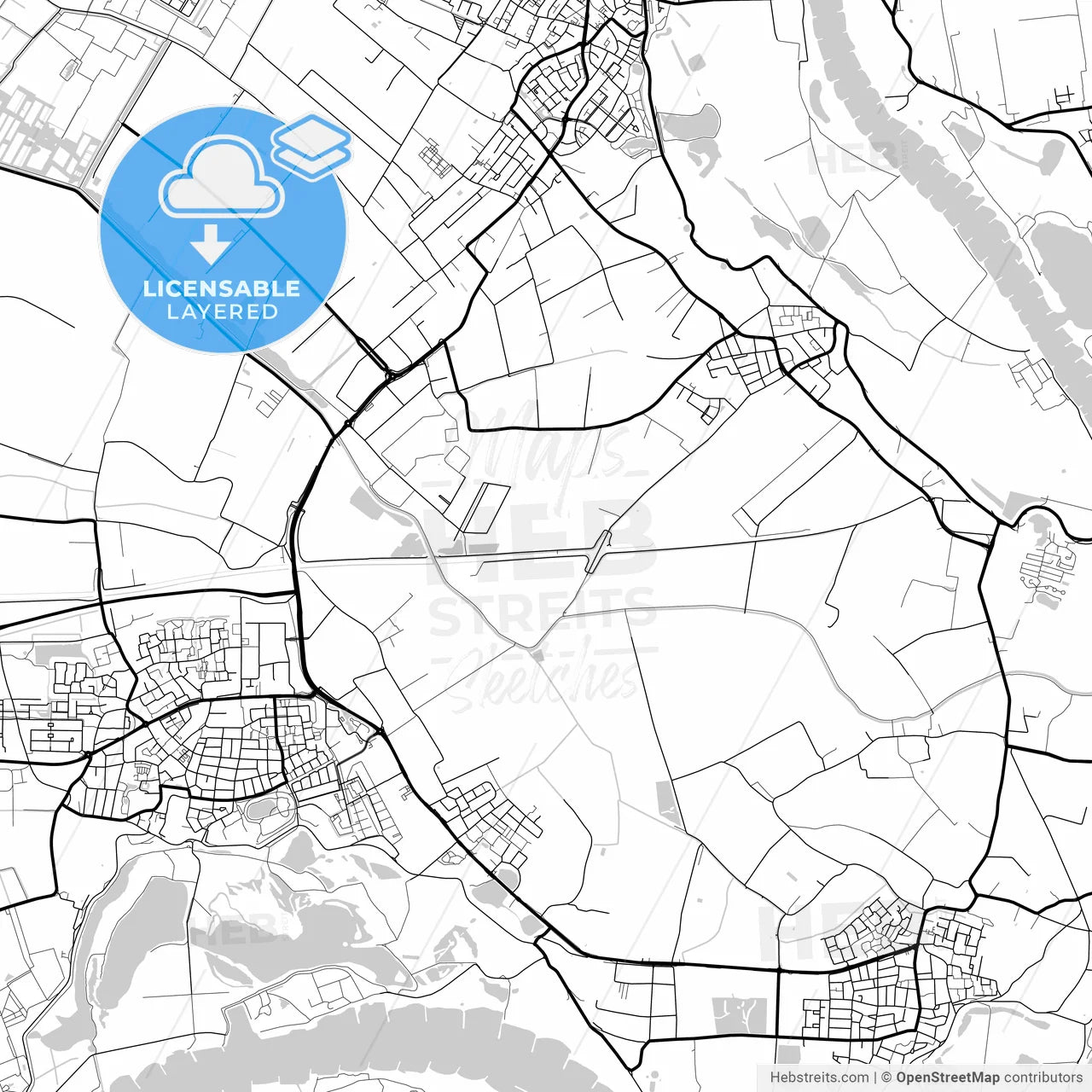 Layered PDF map of Lingewaard, Gelderland, Netherlands